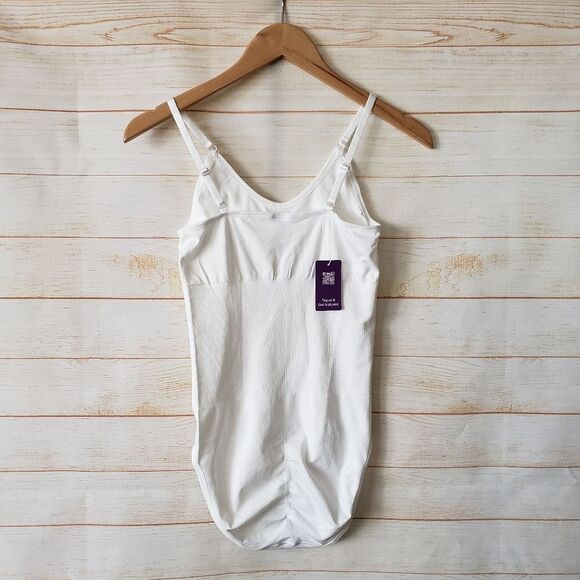 HeyShape Stretchy Snatched Slimming Shapewear Bodysuit White Women's Size Large - Picture 4 of 12